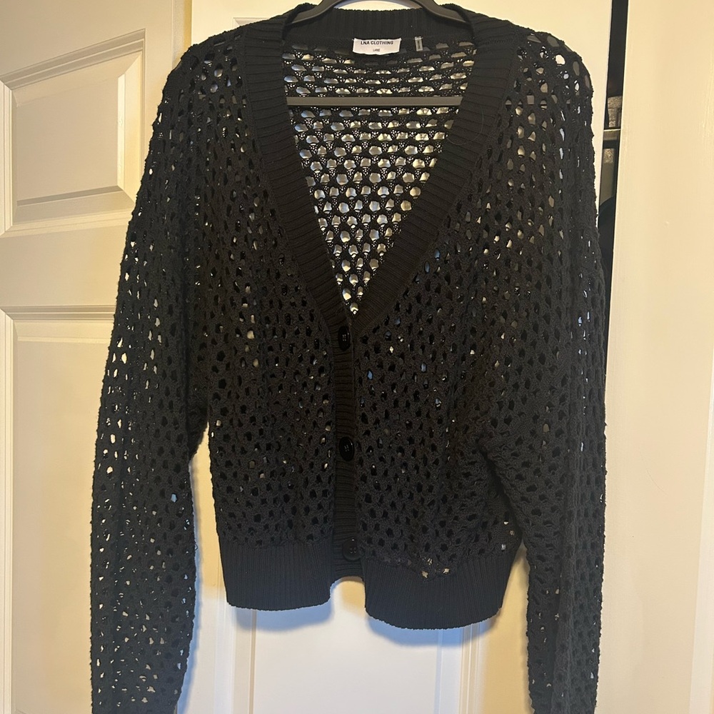 LNA Abi Open Knit Cardigan